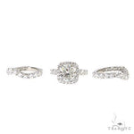 Custom Made Platinum Engagement Set Diamond Ring 67088 - Image 2
