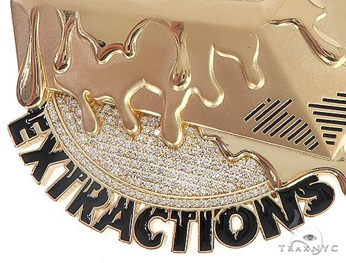 14K Gold Custom Made Pure Gold Extractions Pendant, photo 5 of 8