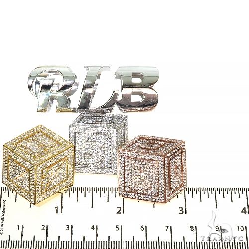 Custom Made R.L.B. 3 Block Diamond Pendant 67470 - Image 5