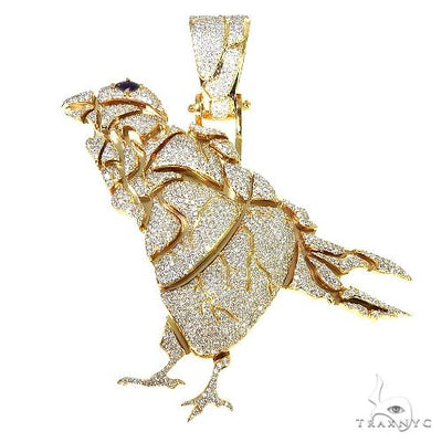 Custom Made Realistic Heart Shape Bird Pendant 67064 - Image 1