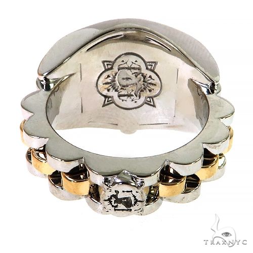 14K Gold Custom Made Fluted Bezel Diamond Ring, photo 4 of 6