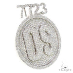 Custom Made Round Diamond 'OS' Pendant 67074 - Image 2