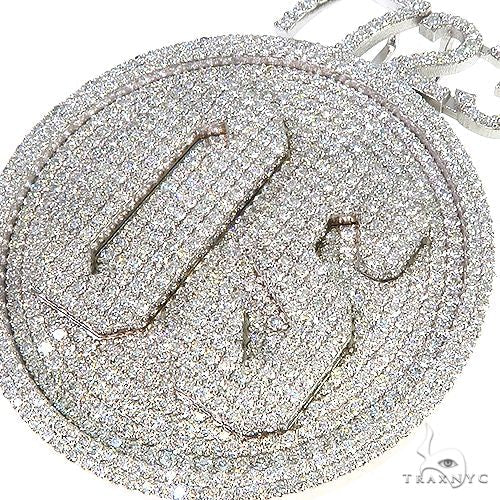Custom Made Round Diamond 'OS' Pendant 67074 - Image 3