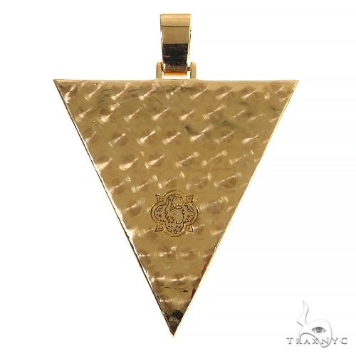 Custom Ruby Pizza Logo Pendant 18k Gold | TraxNYC