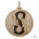 Custom Made 'S' Round Diamond Pendant 66634 - Image 1