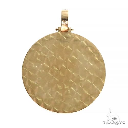 14K Gold Custom Made 'S' Round Diamond Pendant, photo 3 of 6