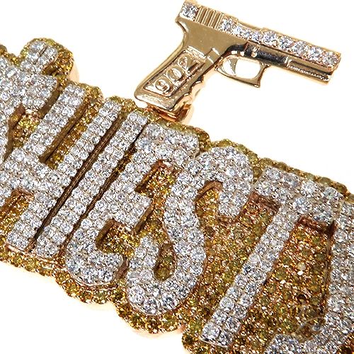 Custom Made Diamond Name Pendant 67674 - Image 3