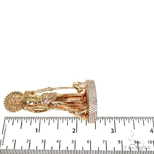 14K Gold Medium St. Lazarus Diamond Pendant, photo 7 of 7