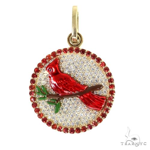 Custom Made Sapphire Diamond Photo Pendant 67770 - Image 1