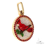 Custom Made Sapphire Diamond Photo Pendant 67770 - Image 2