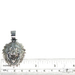 Custom Made Silver Black Rhodium Lion Head Pendant 67110 - Image 5