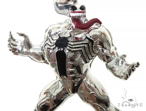 Custom Made Silver Venom Pendant, photo 4 of 7