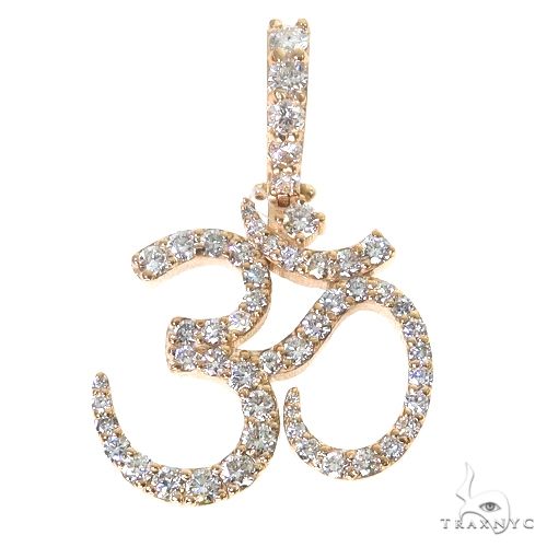 Custom Made Small OM Diamond Pendant 67464 - Image 1