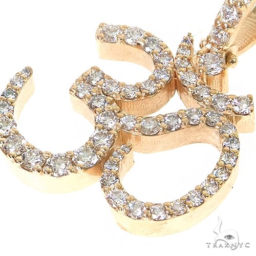 Custom Made Small OM Diamond Pendant 67464 - Image 3