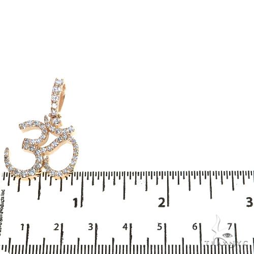 Custom Made Small OM Diamond Pendant 67464 - Image 5