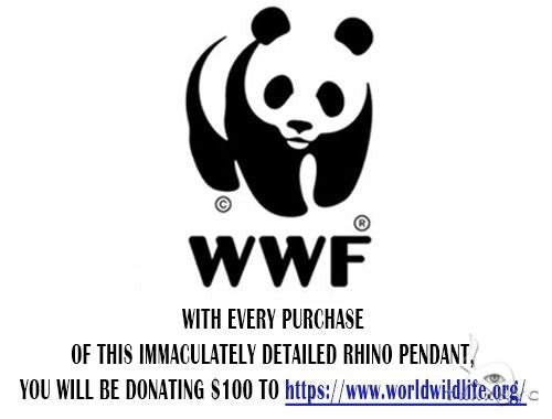 Custom Made Small Rhino Pendant 65406 - Image 8