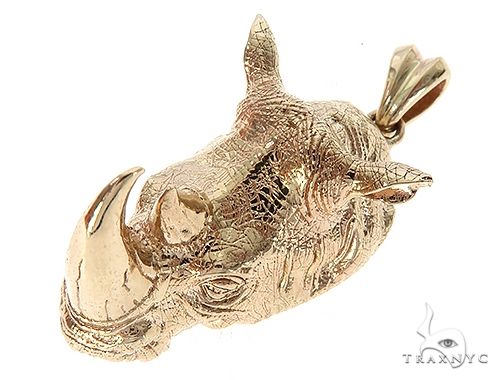 Custom Made Small Rhino Pendant 65406 - Image 4
