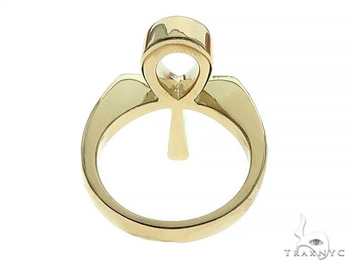 14K Gold Custom Made Solid Ankh Ring, photo 6 of 8