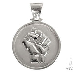 Custom Made Solid Gold People Power BLM Pendant 66579 - Image 1