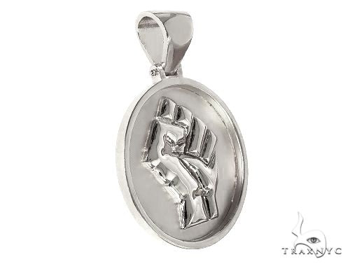 Custom Made 10K Solid Gold People Power BLM Pendant, photo 2 of 7