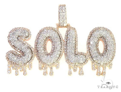 14K Gold Custom Made Solo Pendant