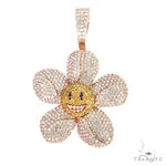 Custom Made Spinning Blooming Flower Co. Logo Diamond Pendant 67807 - Image 1