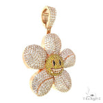 Custom Made Spinning Blooming Flower Co. Logo Diamond Pendant 67807 - Image 2