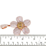 Custom Made Spinning Blooming Flower Co. Logo Diamond Pendant 67807 - Image 6