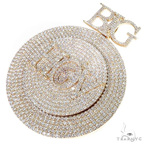 Custom Made Spinning Round Diamond Pendant 66837 - Image 3