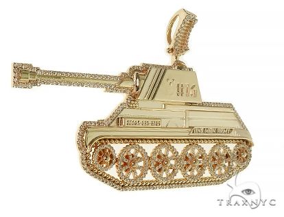 Custom Made Tank Diamond Pendant 66320 - Image 2