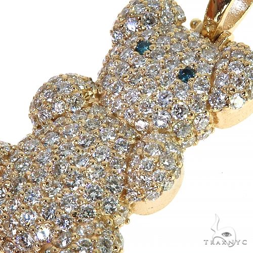 Custom Made Teddy Bear Diamond Pendant 68097 - Image 3