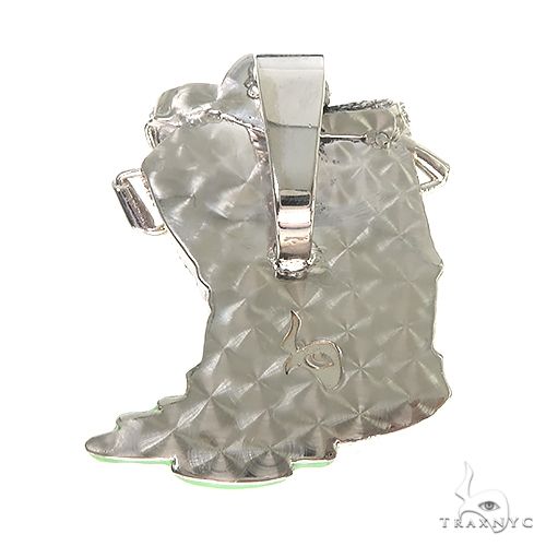 Custom Made Trash Bin Diamond Logo Pendant 66764 - Image 2