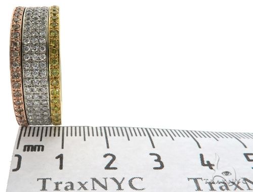 14K Gold Custom Made Tri Color Diamond Eternity Band, photo 7 of 9