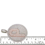 Custom Made Two Tone Diamond Letter Pendant 67474 - Image 6