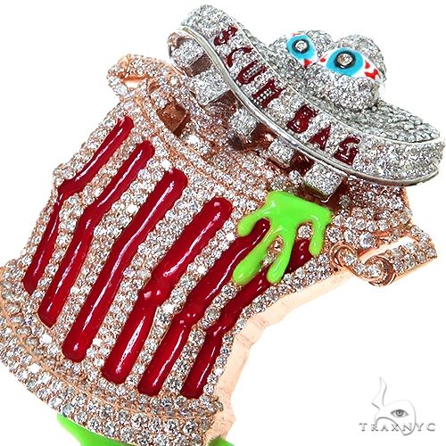 Custom Made Two Tone Scum Bag Diamond Pendant 67588 - Image 4