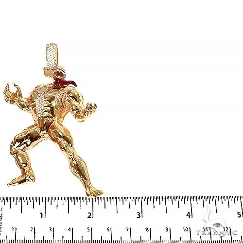 14K Gold Custom Made Venom Diamond Pendant, photo 5 of 6
