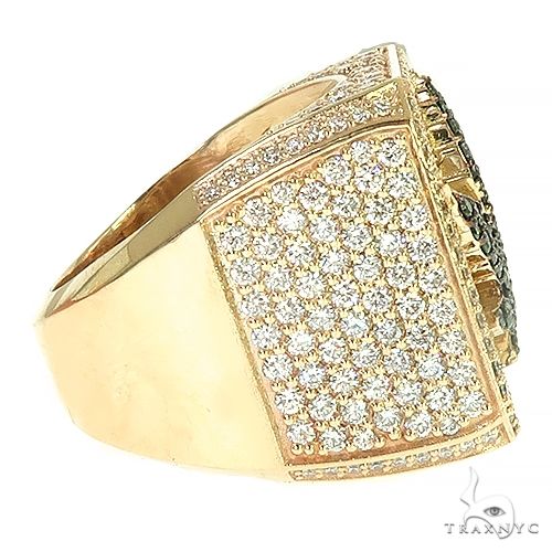 Custom Made Weed Leaf Diamond Ring 66398 - Image 4