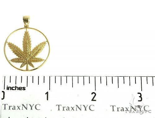 10K Gold Custom Made Weed Pendant, photo 5 of 5