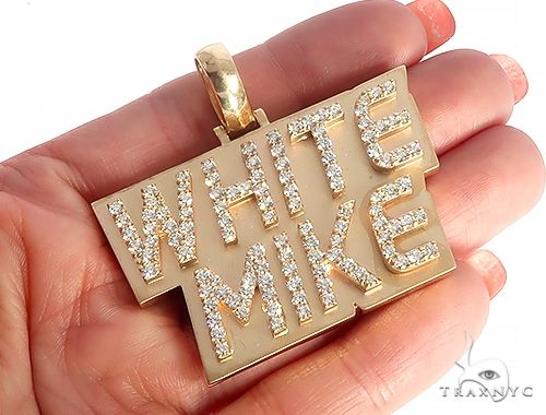Custom Made White Mike Diamond Pendant 65960 - Image 5