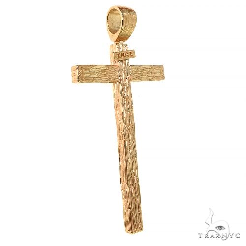 Custom Made Wood Design Cross Pendant 68485 - Image 2