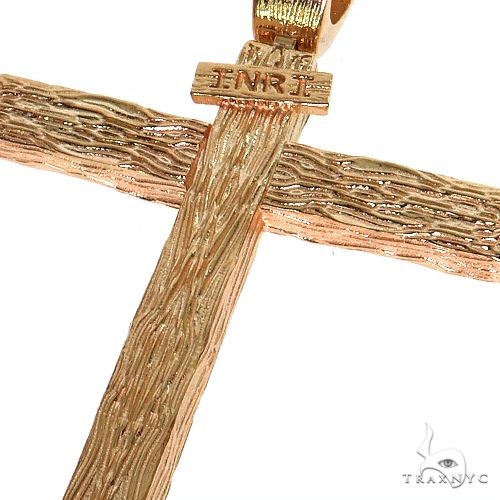 Custom Made Wood Design Cross Pendant 68485 - Image 3