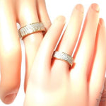 Custom Micro-Pave Diamond Fingerprints Rings Set 64097 - Image 14