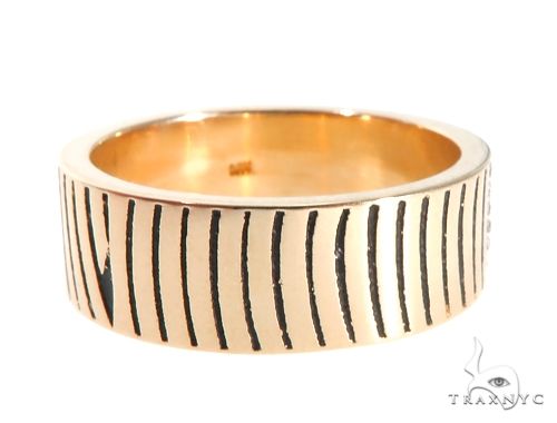 Custom Micro-Pave Diamond Fingerprints Rings Set 64097 - Image 6