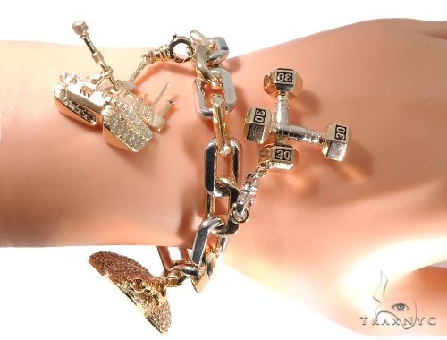Custom Military Charms Diamond Bracelet 64138 - Image 12
