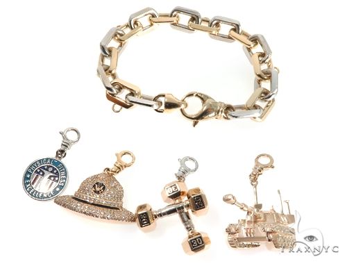 Custom Military Charms Diamond Bracelet 64138 - Image 2