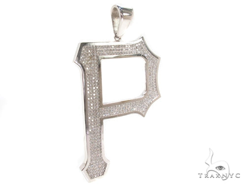 Custom P Initial Pendant 35814 - Image 2