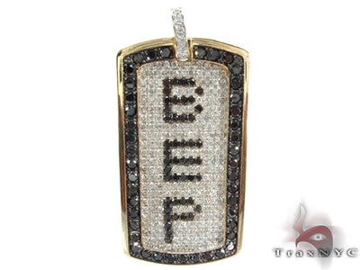 Custom Pave Diamond Dog Tag 2 30790 - Image 1