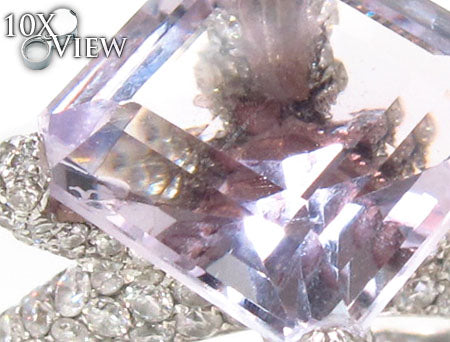 Custom Pink Amethyst Diamond Ring 32947 - Image 5