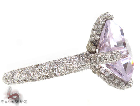 Custom Pink Amethyst Diamond Ring 32947 - Image 7