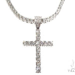 Custom Prong Diamond Cross Tennis Chain Set 64741 - Image 2